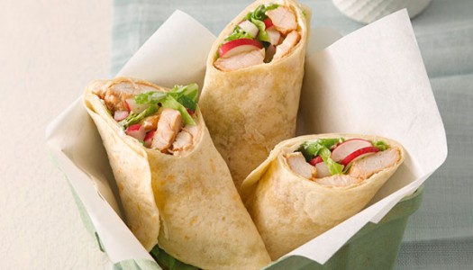 Wraps met kalkoenreepjes